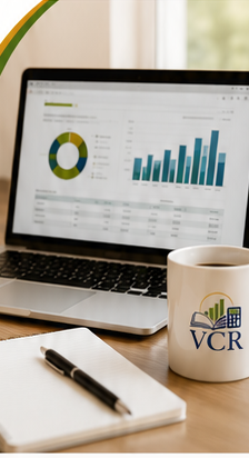 Bookkeeping dashboard on a laptop